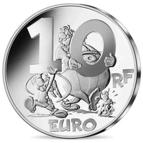 2022 France 10 Euros Asterix PURE Silver Coin 3000 Mintage Silver Coin 999/000