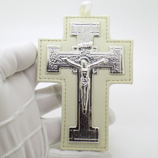 Vintage Italian Handmade Sterling Silver 925 Plated Holy Cross Wall Decoration