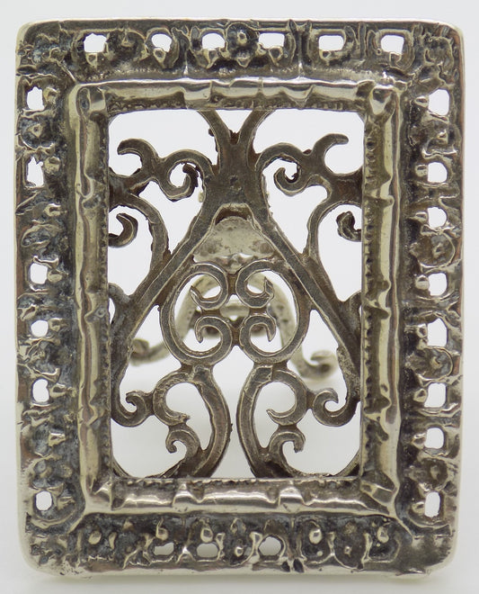 Vintage Italian Handmade Genuine Silver 800 Small Frame Dollhouse Miniature