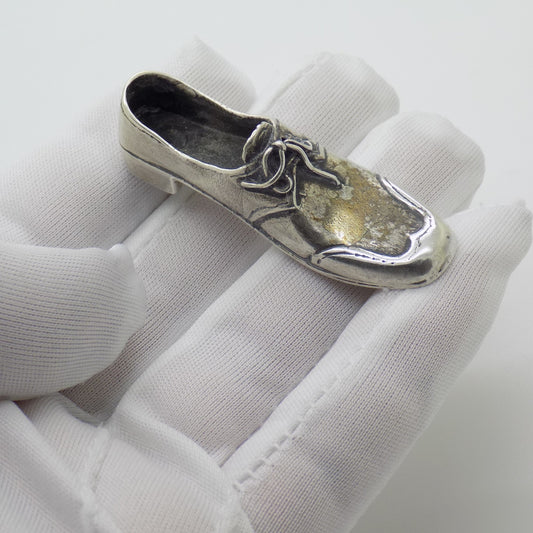 Vintage Italian Handmade Genuine Sterling Silver 925 Men’s Shoe Heavy Miniature