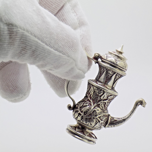 Vintage Italian Handmade Genuine Silver Elixir Small Vial Decorative Figurine