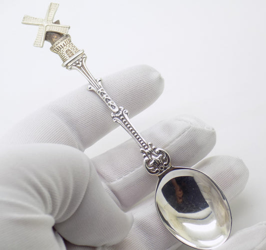 Vintage Sterling Silver 925 Teaspoon Windmill Spinning Blades Handmade