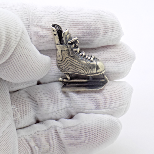 Vintage Italian 800 Silver Ice Skates Figurine Miniature Made in Novara