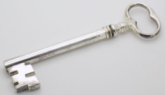 Vintage Italian Handmade Genuine Silver 800 Heavy & Big Gate Key Figurine Statue