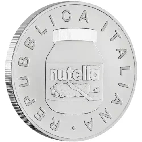 €5 2021 Italy Nutella ®Sterling Silver 925 Coin White Version Italian Excellence