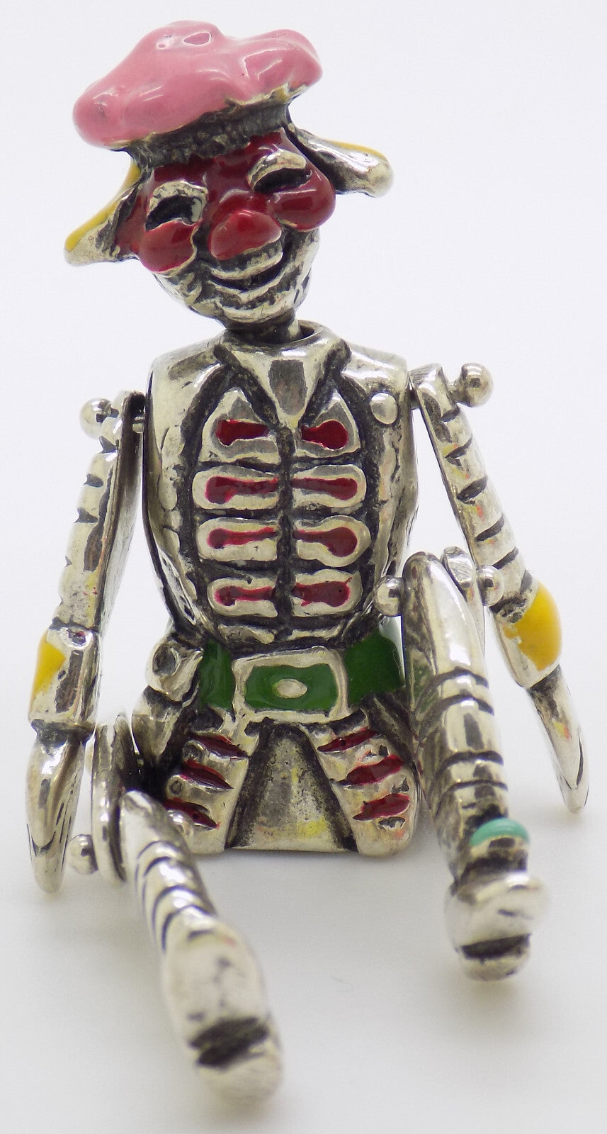 Vintage Italian Handmade Genuine Silver 800 Marionette Commedia dell'Arte Puppet