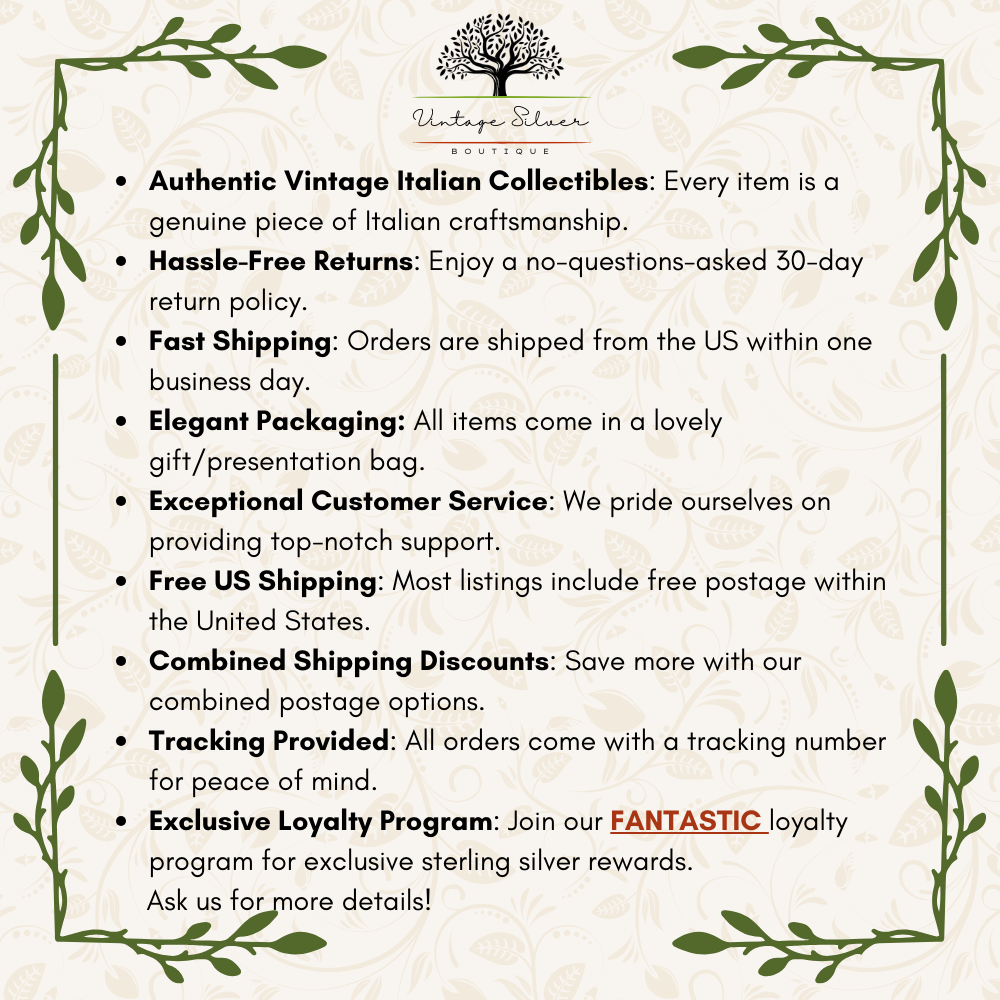 Vintage Italian Handmade Sterling Silver 925 UNO-a-ERRE Newborn Photo Keychain