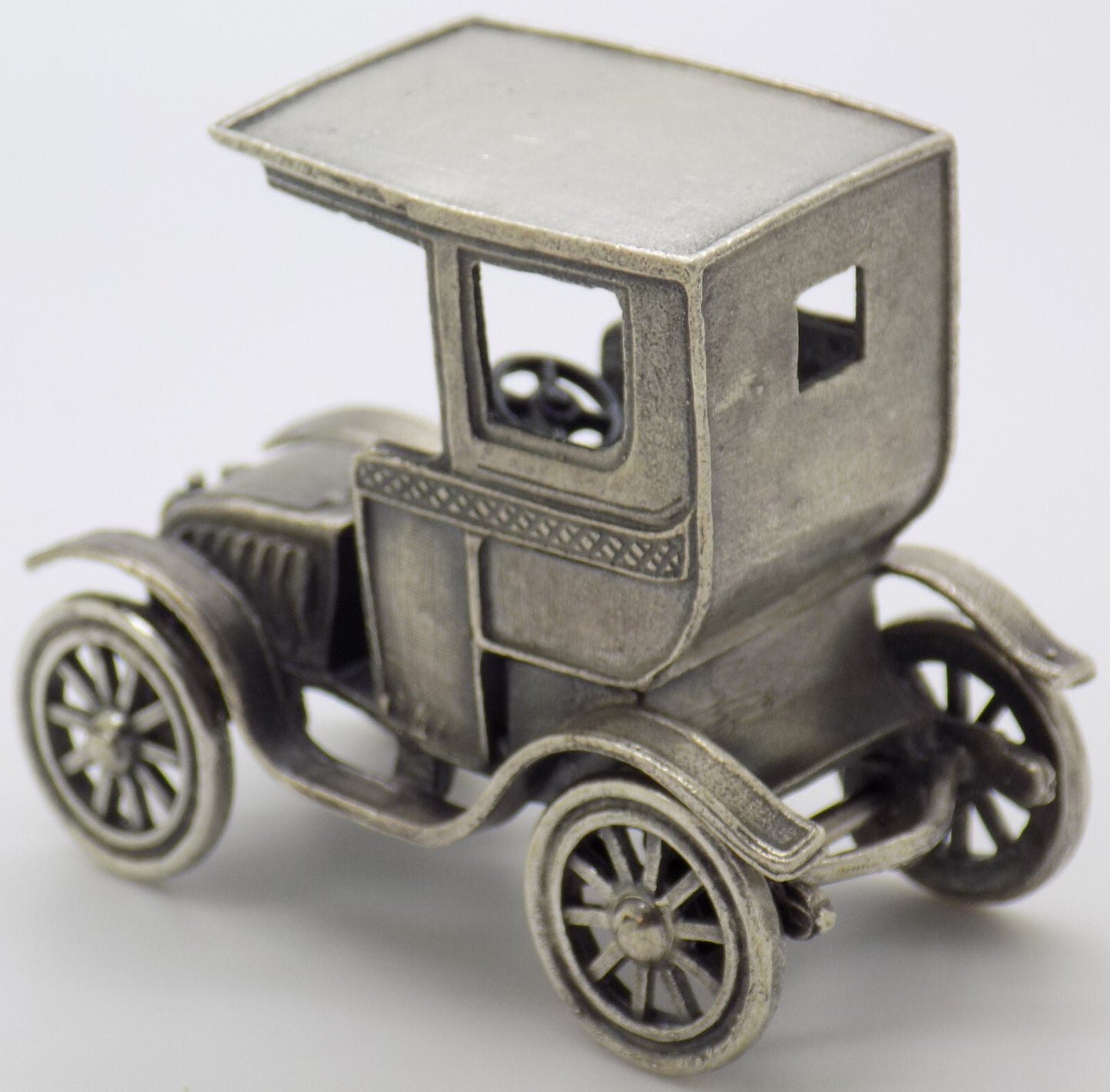 Vintage Italian Handmade Genuine Silver Classic Car UNO-A-ERRE LARGE Figurine