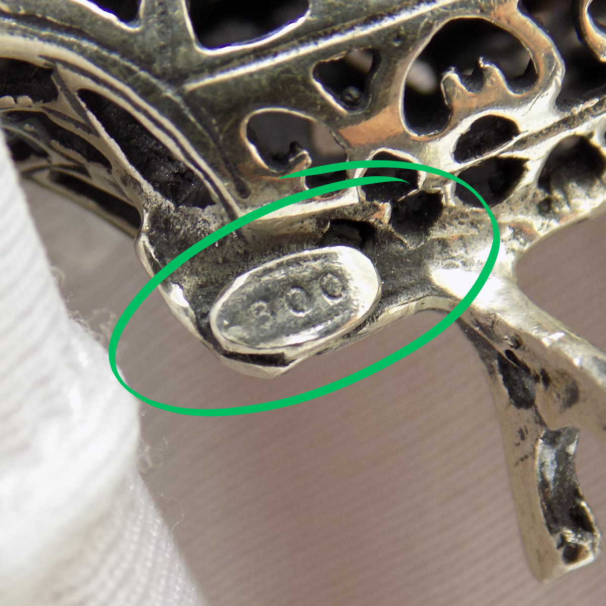 Vintage Italian Handmade Genuine Silver .800 Crusader Ship Malta Cross Figurine