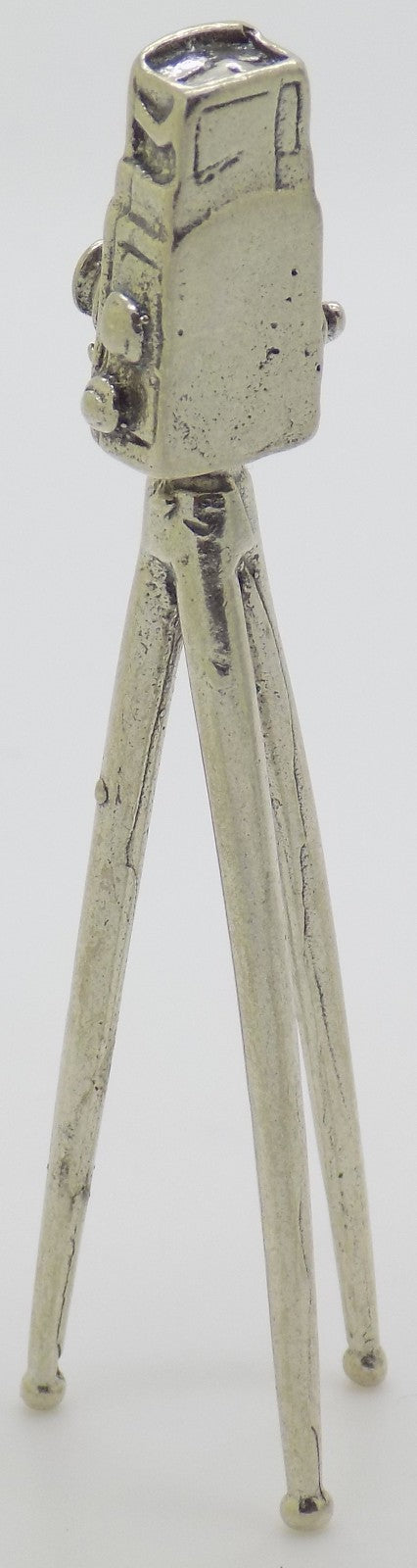 Vintage Handmade Italian Silver 800 Tripod Camera Figurine Dollhouse Miniature