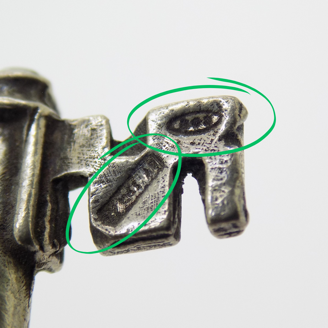 Vintage Italian Handmade Genuine Silver 800 Secret Key Drawer LIFE SIZE & Tassel