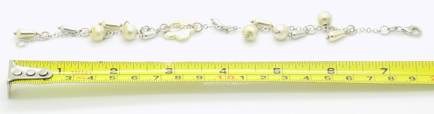 Vintage Italian Genuine Solid Sterling Silver 925 Charm Bracelet 8 inch Usable
