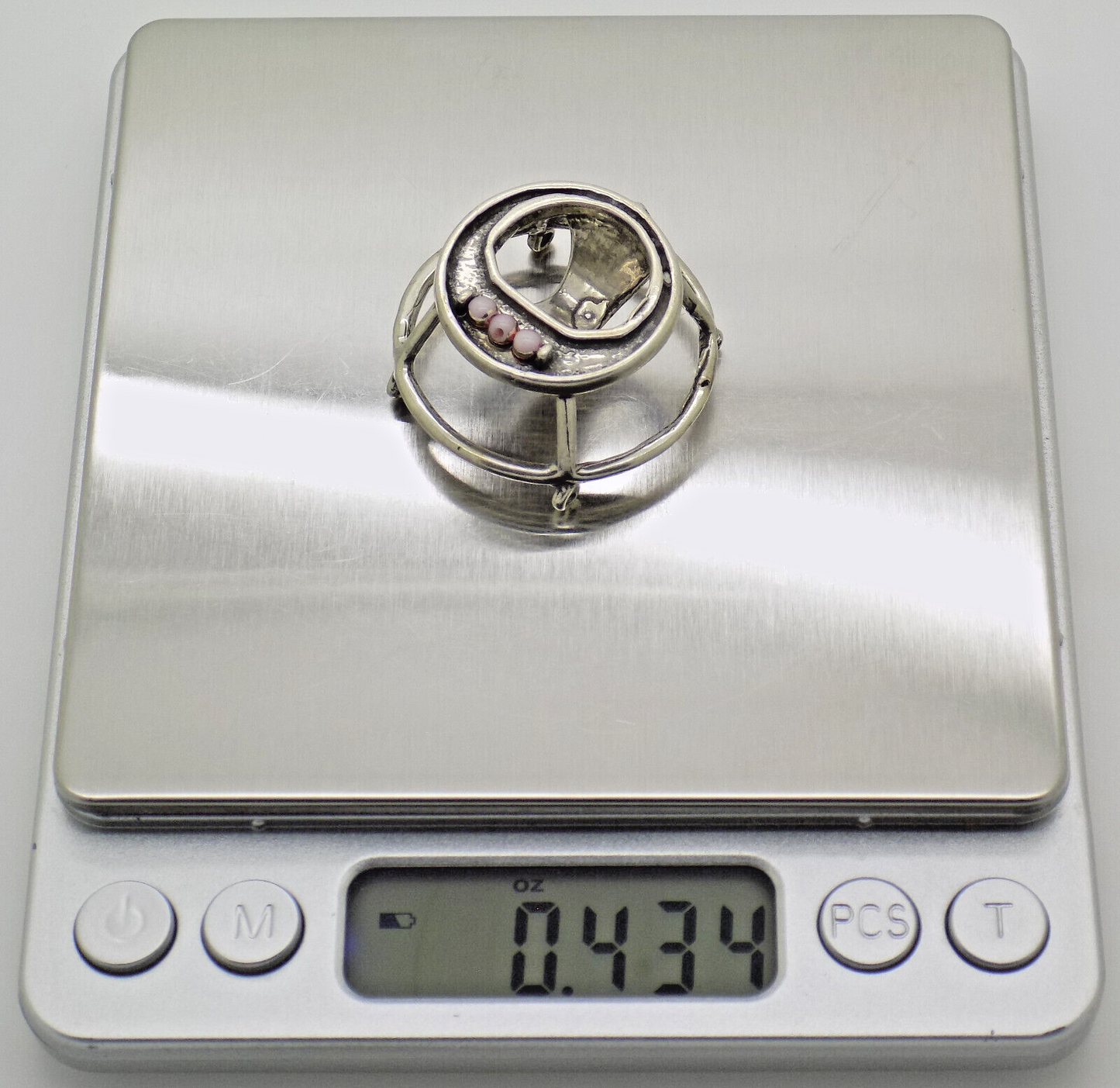 Vintage Italian Handmade Genuine Silver Baby Walker Dollhouse Miniature Figurine