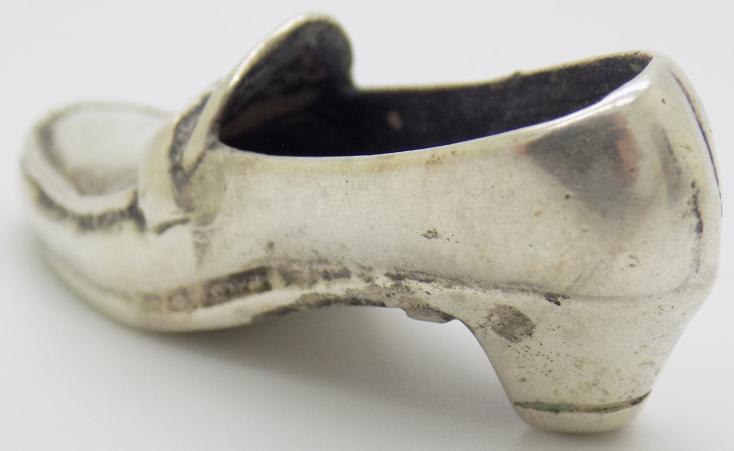 Vintage Italian Silver Woman Shoe Figurine Handmade Miniature 800 Silver Collect