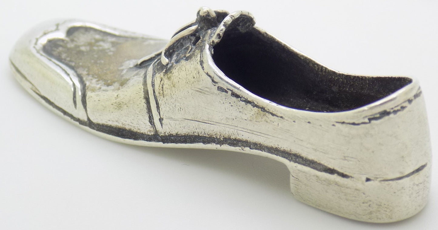 Vintage Italian Handmade Genuine Sterling Silver 925 Men’s Shoe Heavy Miniature