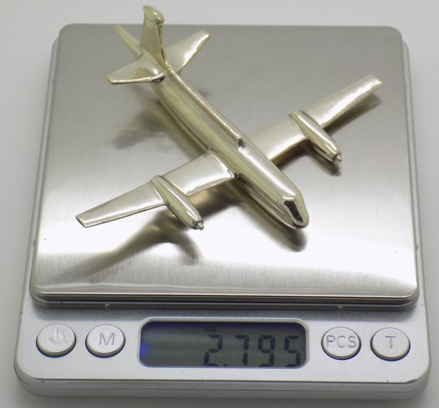 Vintage Italian Handmade Sterling Silver 925 LARGE Passenger Aircraft Airliner