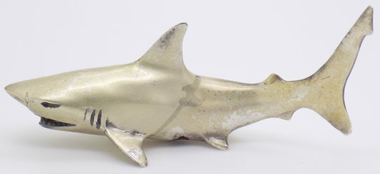 Vintage Italian Handmade Silver 800 Shark Large Detailed Sealife Figurine