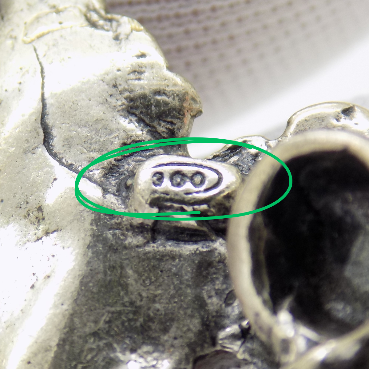 Vintage Italian Handmade Genuine Silver Grapes Flat Miniature Figurine