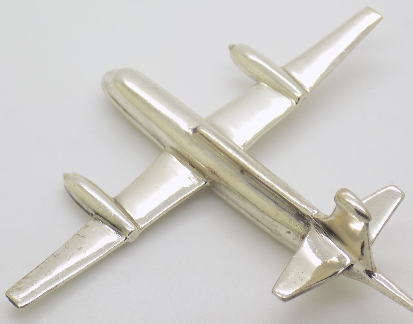 Vintage Italian Handmade Sterling Silver 925 LARGE Passenger Aircraft Airliner