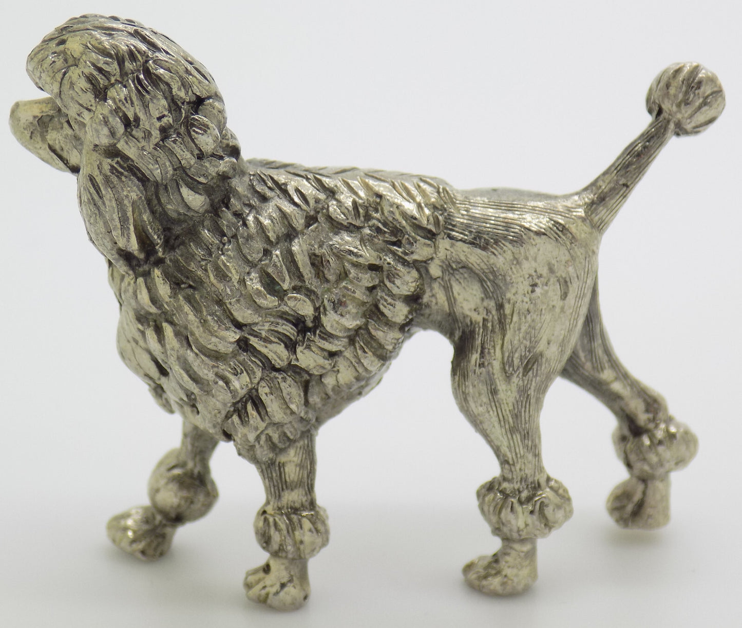 Vintage Italian Handmade Genuine Silver .800 RARE Poodle Dog Heavy Figurine