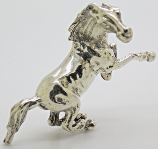 Vintage Italian Handmade Genuine Silver .800 Rearing Rampant Horse Figurine