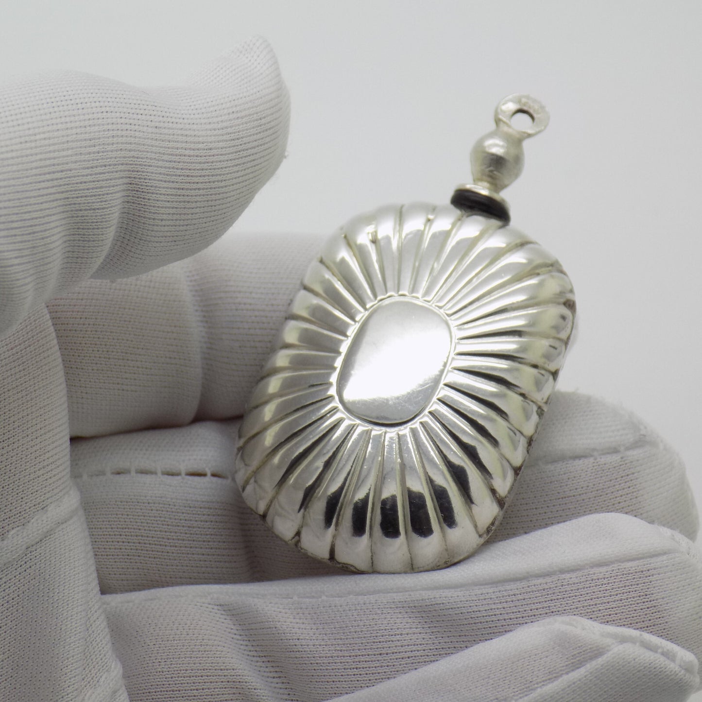 Vintage Italian 800 Silver Florentine Perfume Bottle Usable Florence 1980s