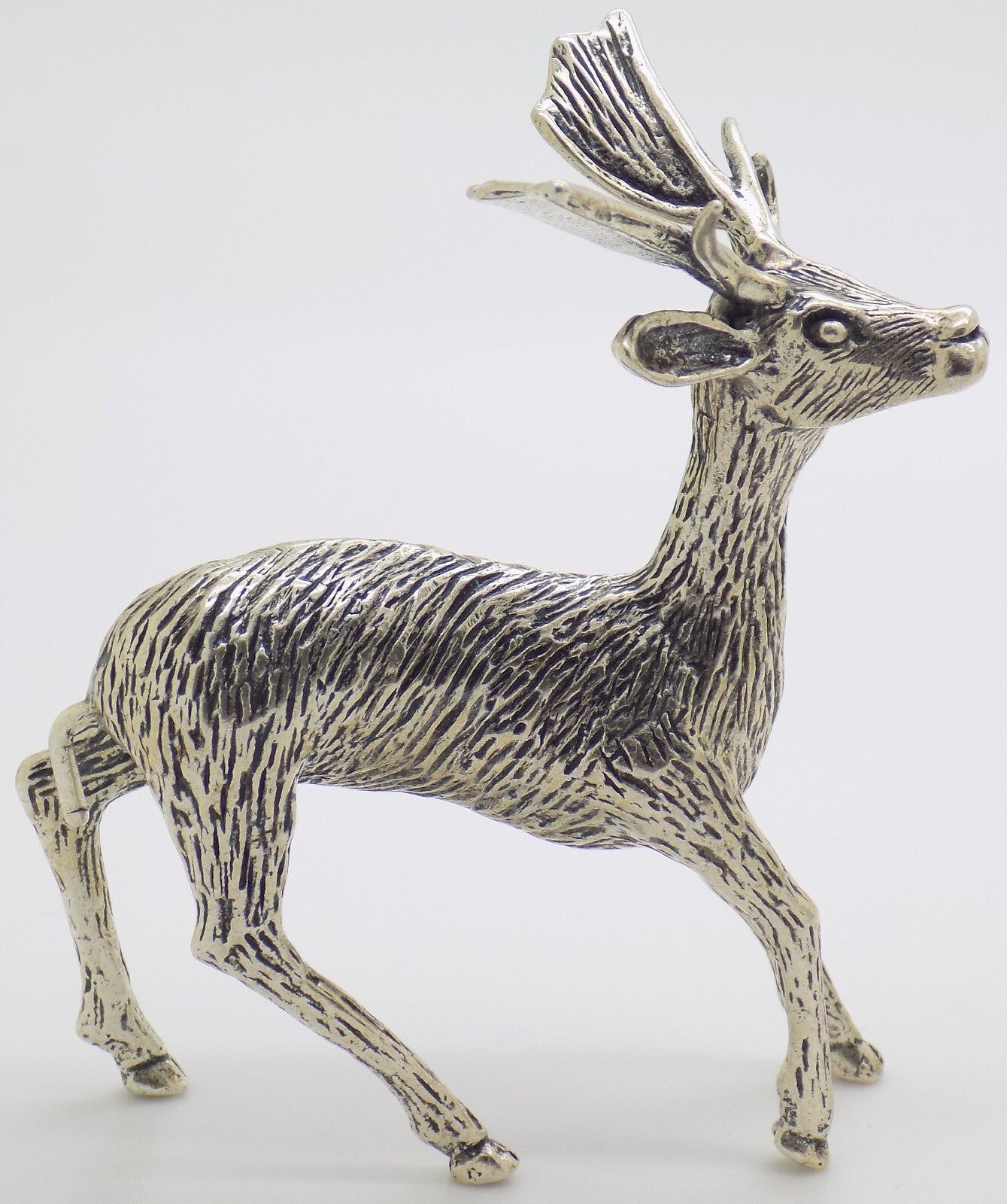 Vintage Italian Handmade Genuine Silver .800 RARE Deer Figurine Detailed Statue