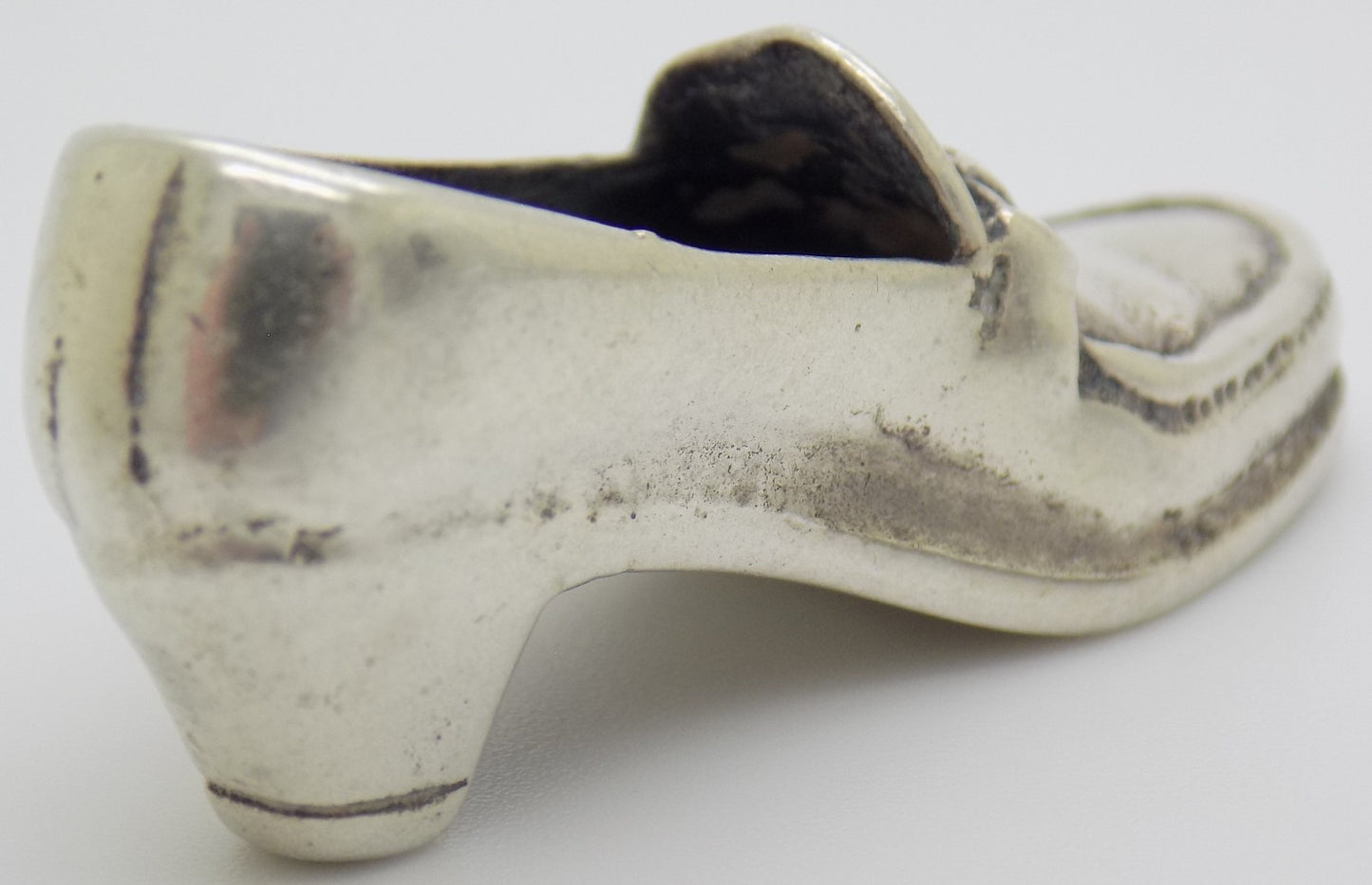 Vintage Italian Silver Woman Shoe Figurine Handmade Miniature 800 Silver Collect