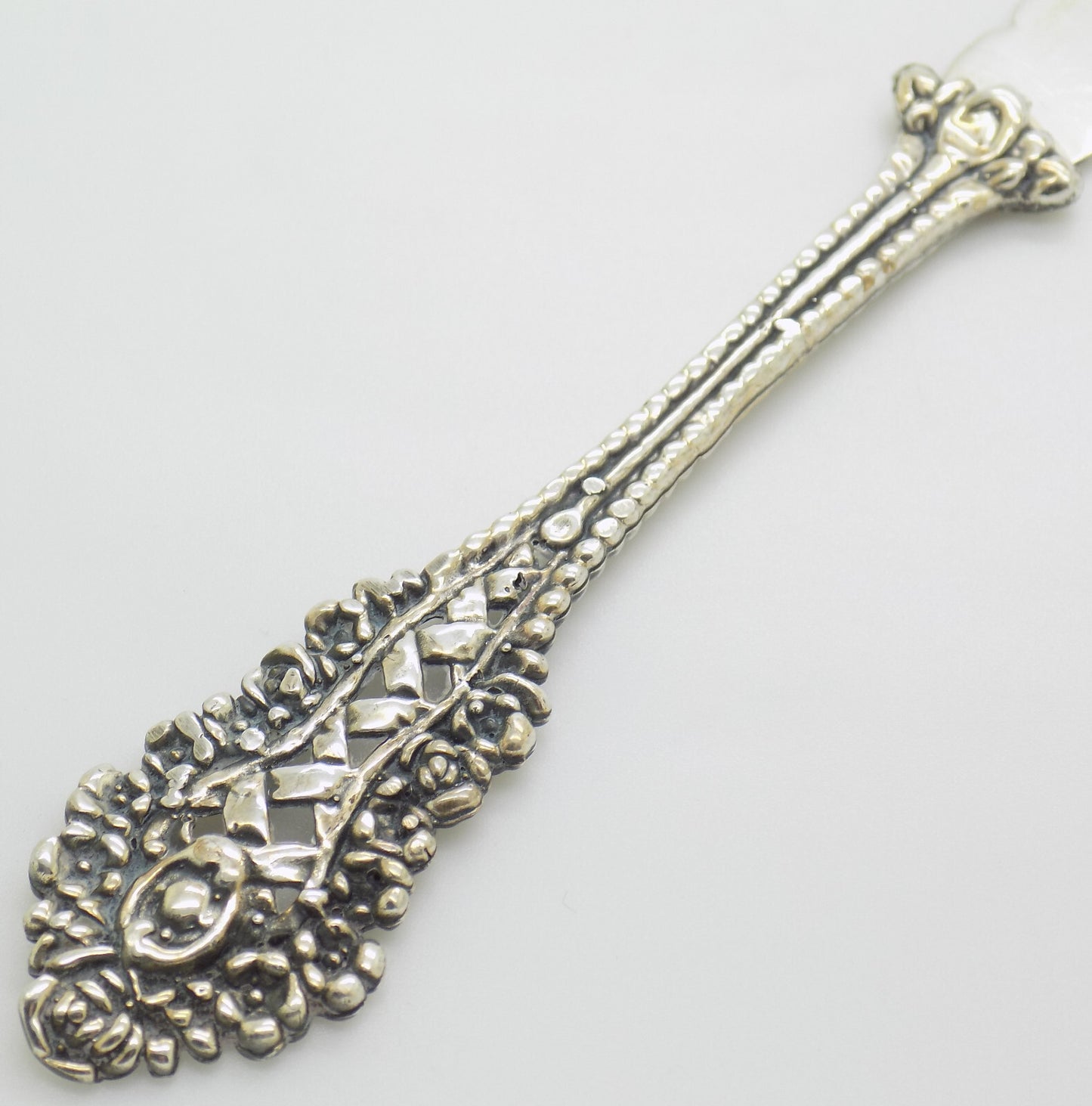 Vintage Italian Handmade Genuine Silver .800 Daisy Flower Design Butter Knife