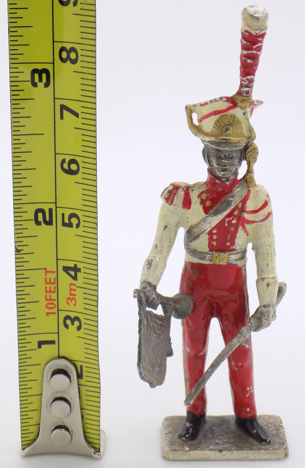 Vintage Italian Silver Military Trooper Rare Figurine Novara 1960s 1970s