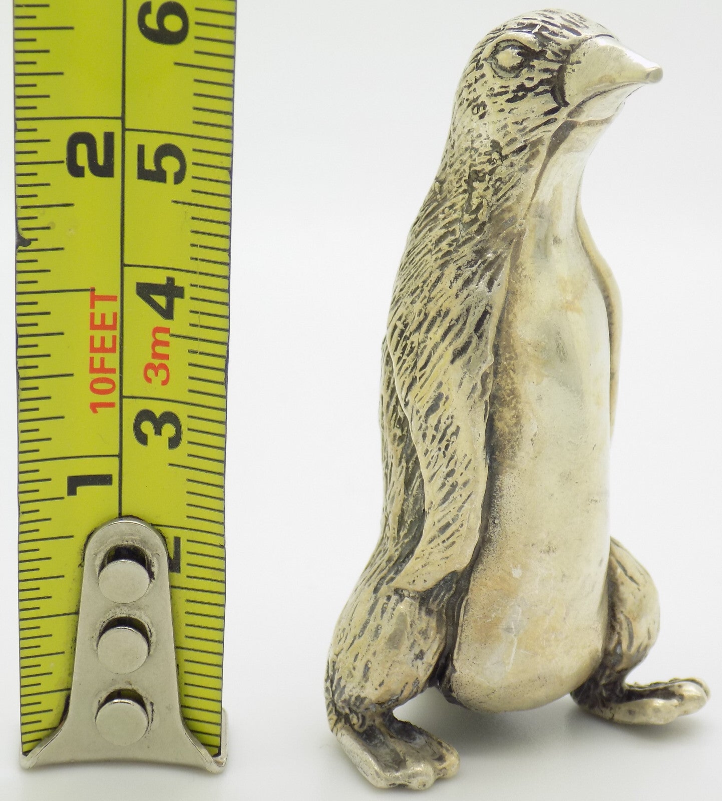 LARGE Vintage Italian Silver RARE Penguin Figurine 800 Handmade Tuscany 1960s