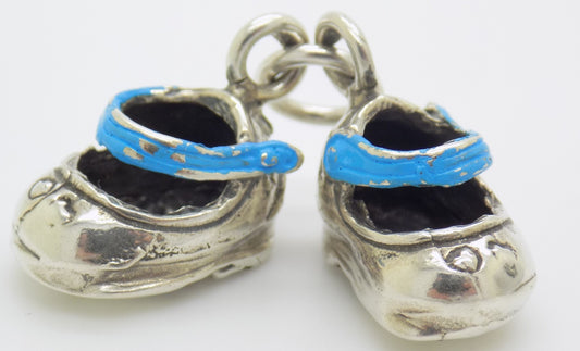 Vintage Italian Silver Baby Boy Charm Pendant Handmade 800 Silver Collectible