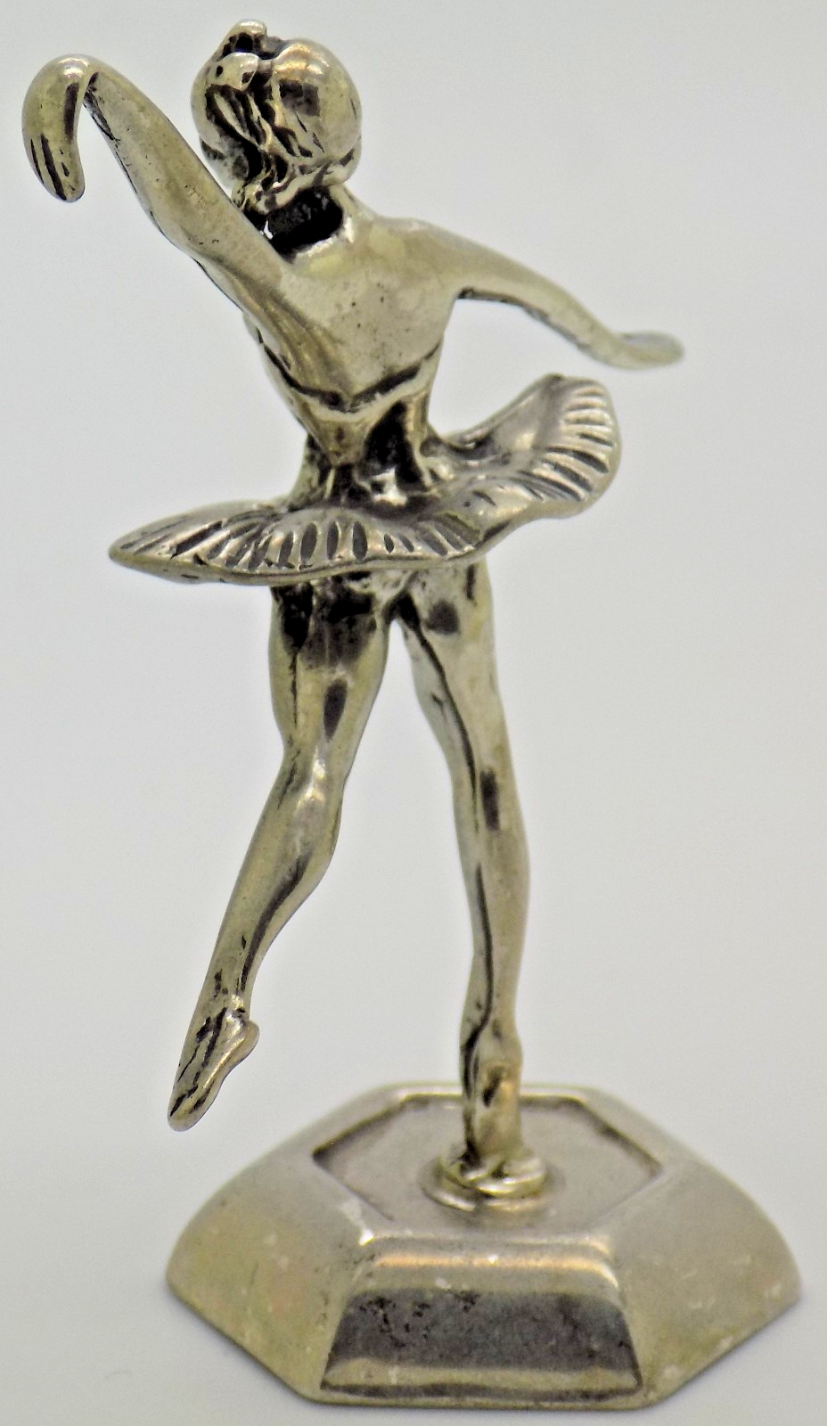 Vintage Italian 800 Silver Ballerina Figurine Miniature Arezzo 1980s 1990s