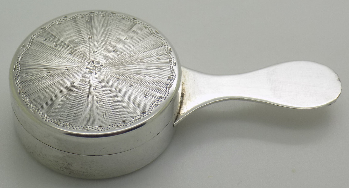 Vintage Italian Handmade Genuine Silver .800 Quirky Pill Snuff Trinket Box