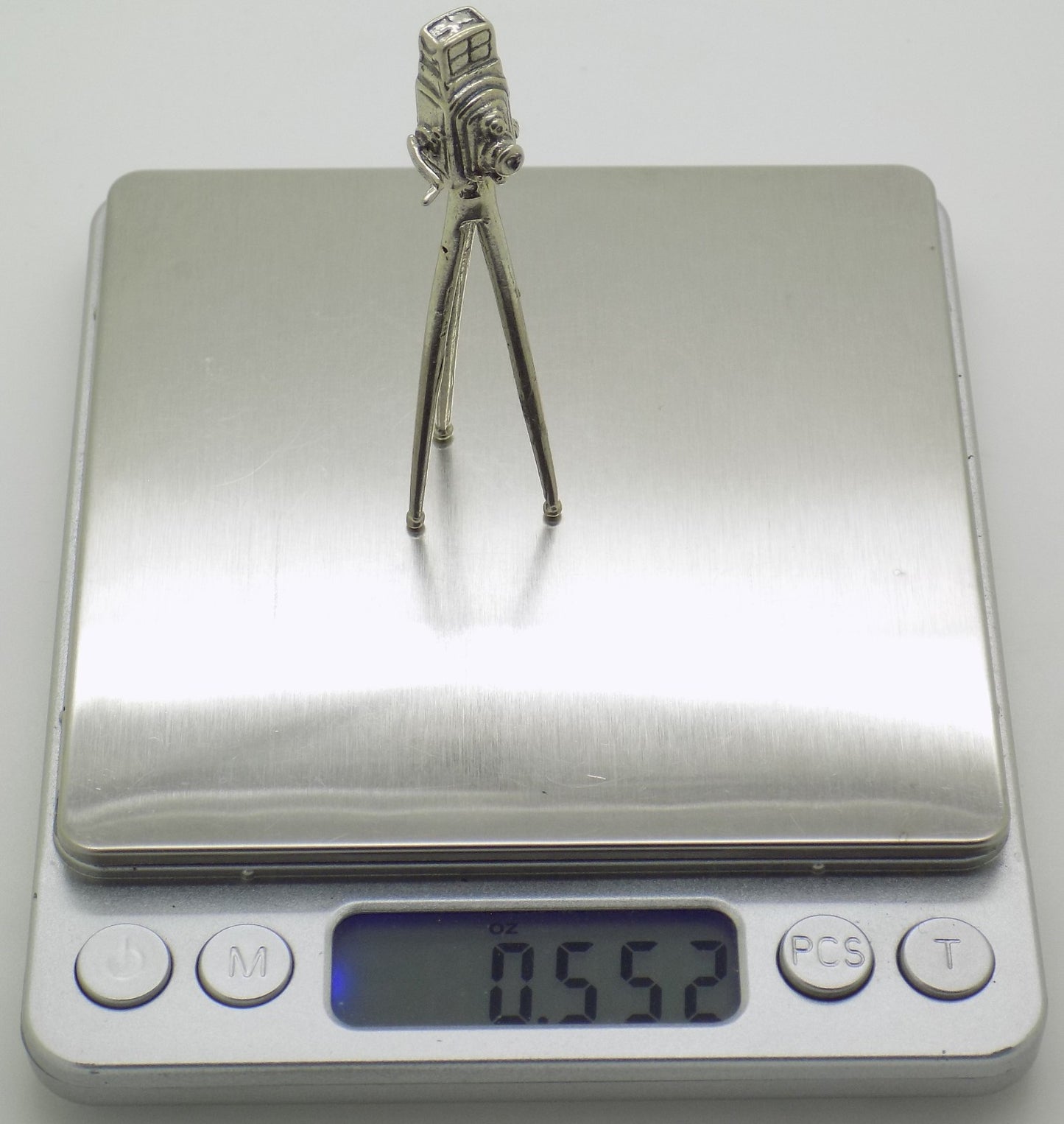 Vintage Handmade Italian Silver 800 Tripod Camera Figurine Dollhouse Miniature