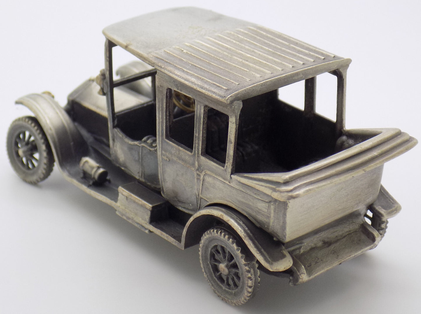 Vintage Italian Silver Rolls-Royce 1912 Car Rare Figurine 1970s 1980s, 144g