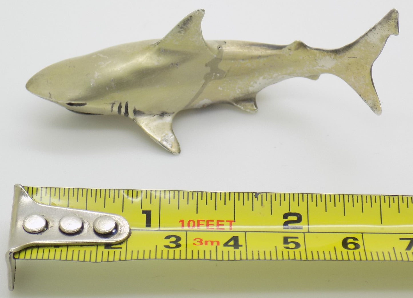Vintage Italian Handmade Silver 800 Shark Large Detailed Sealife Figurine