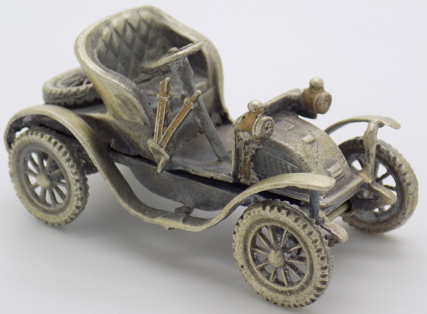 Vintage Italian Handmade Genuine Silver RARE Isotta Fraschini 1902 Car Figurine