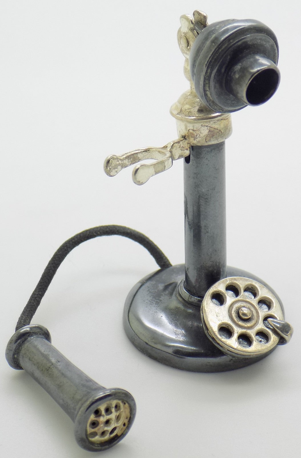 Vintage Italian Handmade Sterling Silver 925 RARE Old Phone Figurine, Florence