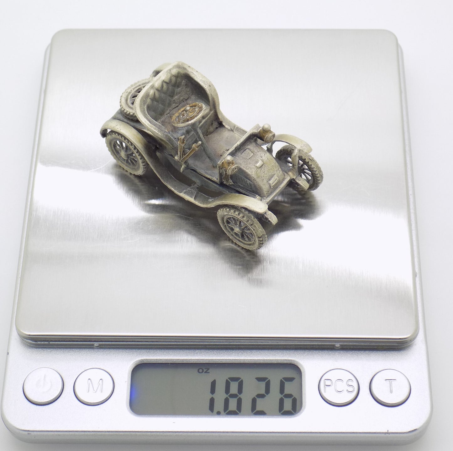 Vintage Italian Handmade Genuine Silver RARE Isotta Fraschini 1902 Car Figurine