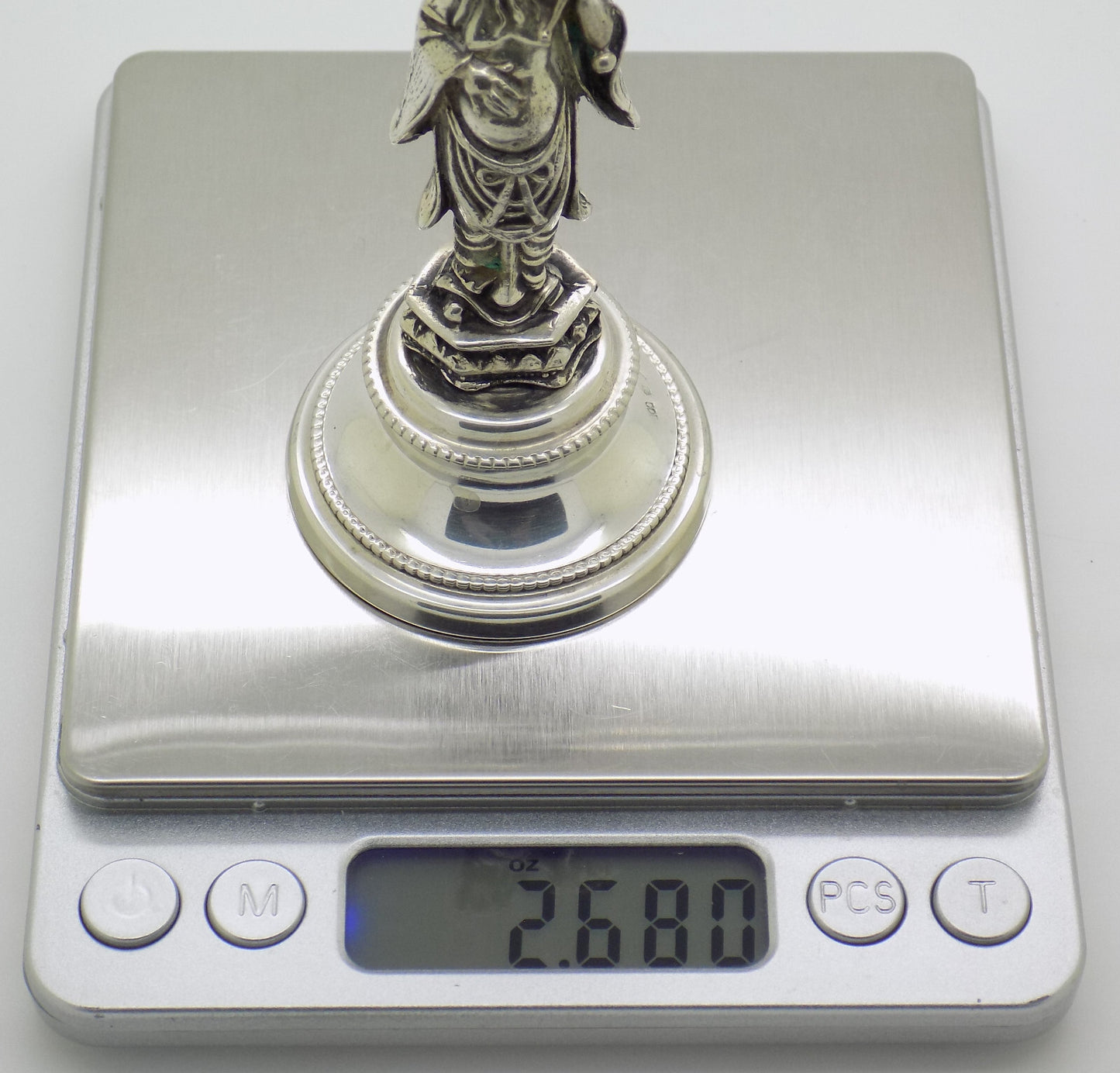 Vintage Italian Handmade Genuine Silver Chinese Sage Immortal Statue Figurine