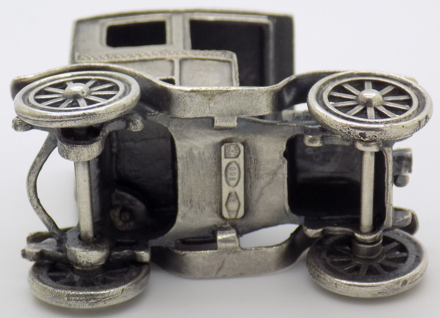 Vintage Italian Handmade Genuine Silver Classic Car UNO-A-ERRE LARGE Figurine