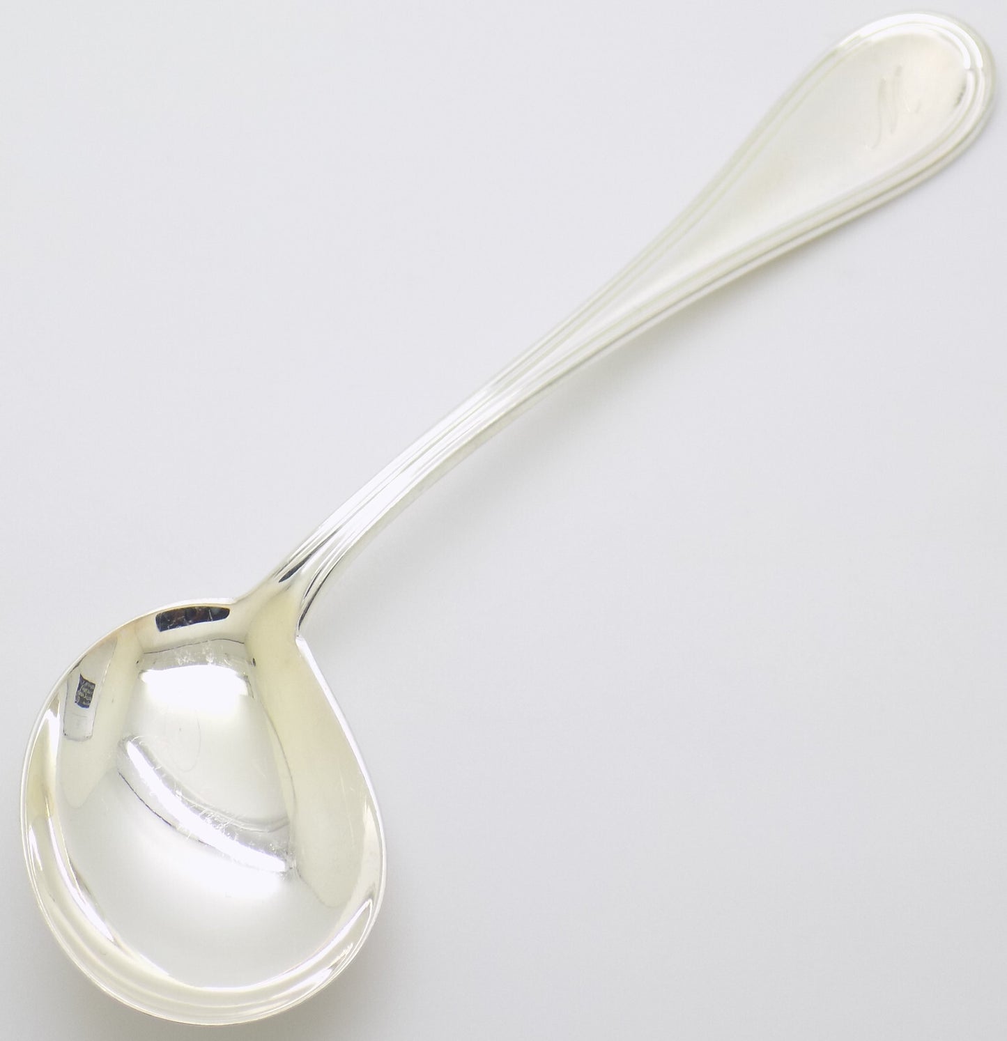 Vintage Italian Handmade Genuine Silver Engraved Full Size Feeding Spoon