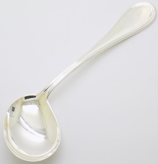 Vintage Italian Handmade Genuine Silver Engraved Full Size Feeding Spoon