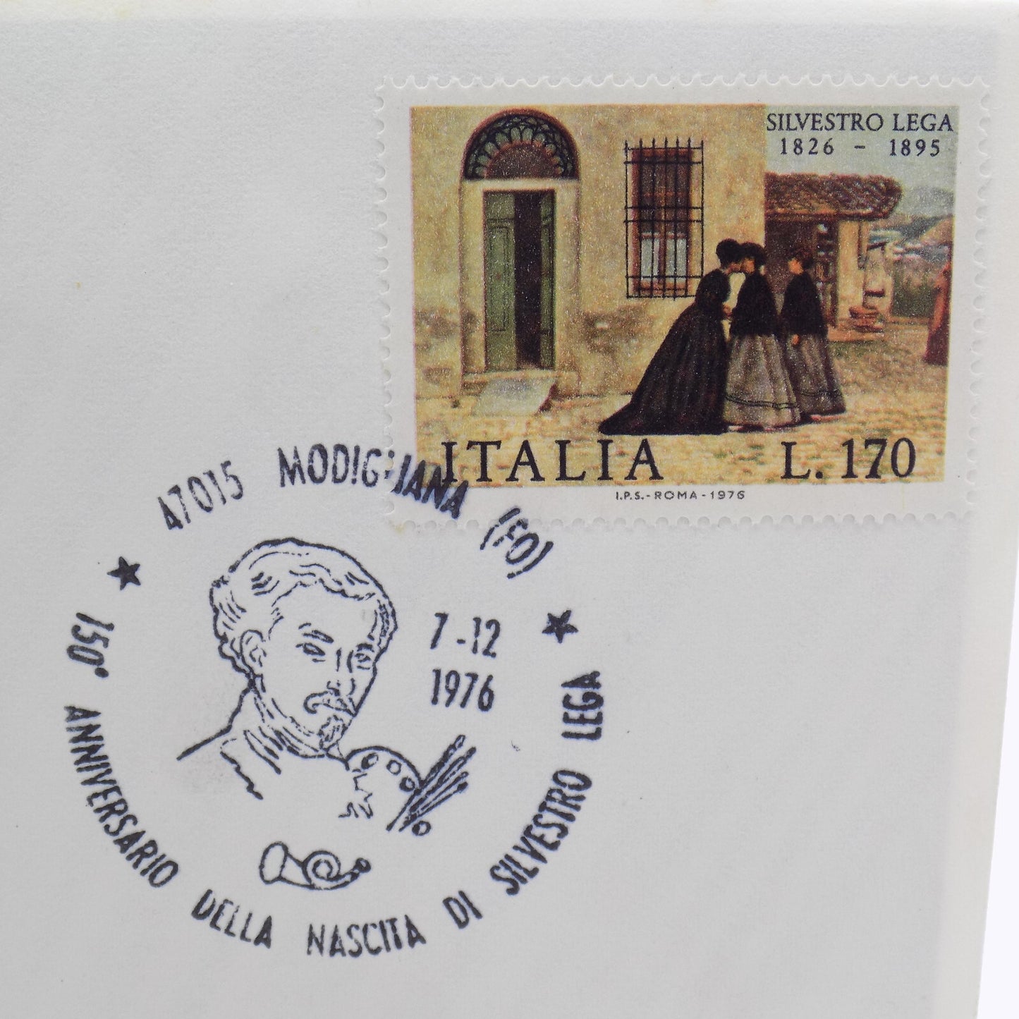 1976 Int'l Society of Postmasters Silvestro Lega Birth 150th anniv. Silver Medal