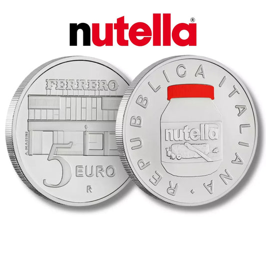 €5 2021 Italy Nutella ® Sterling Silver 925 Coin Red Version Italian Excellence