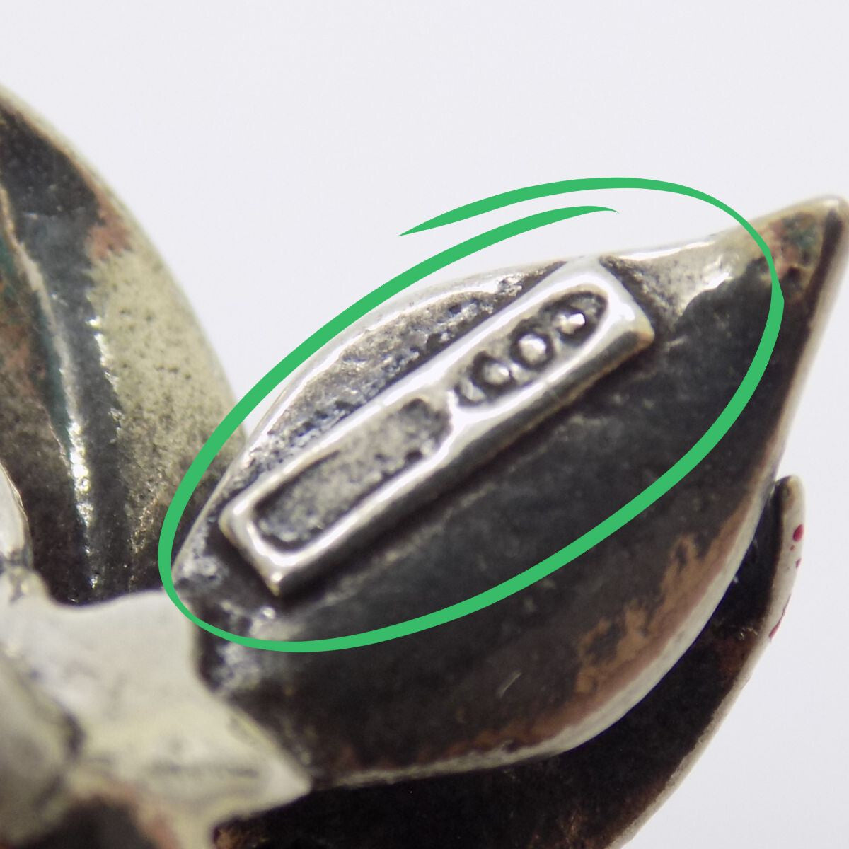 1 x Vintage Italian 800 Silver Poinsettia Flower Figurine Christmas Miniature