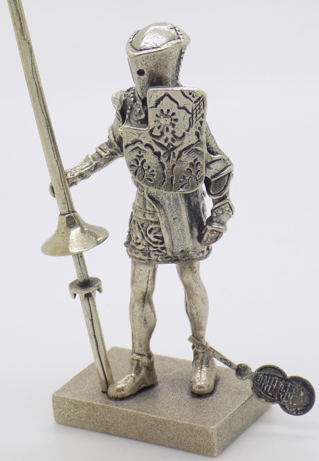 Vintage Italian Handmade Genuine Silver Rare Medieval Knight UNO-A-ERRE Figurine