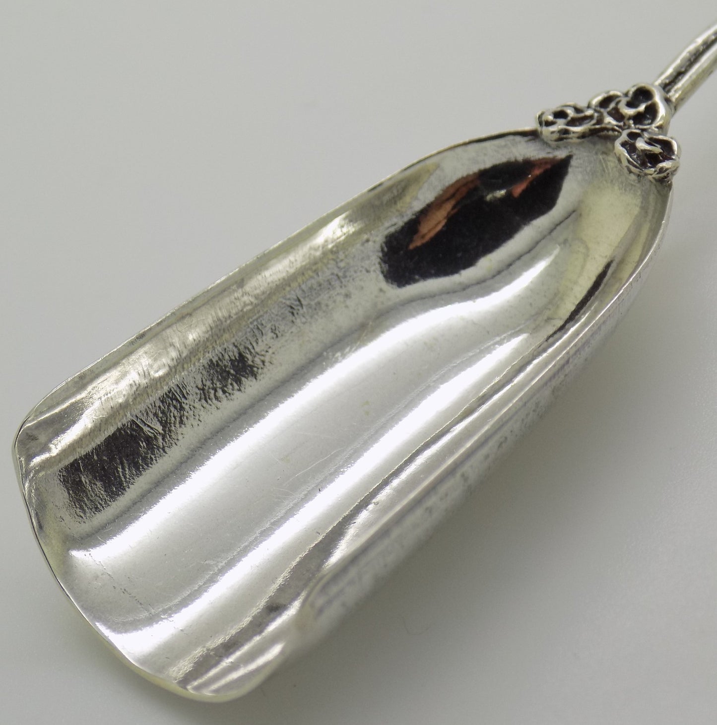 Vintage Italian Silver 800 Sugar Spoon Flower Design Gemini Arezzo Tuscany