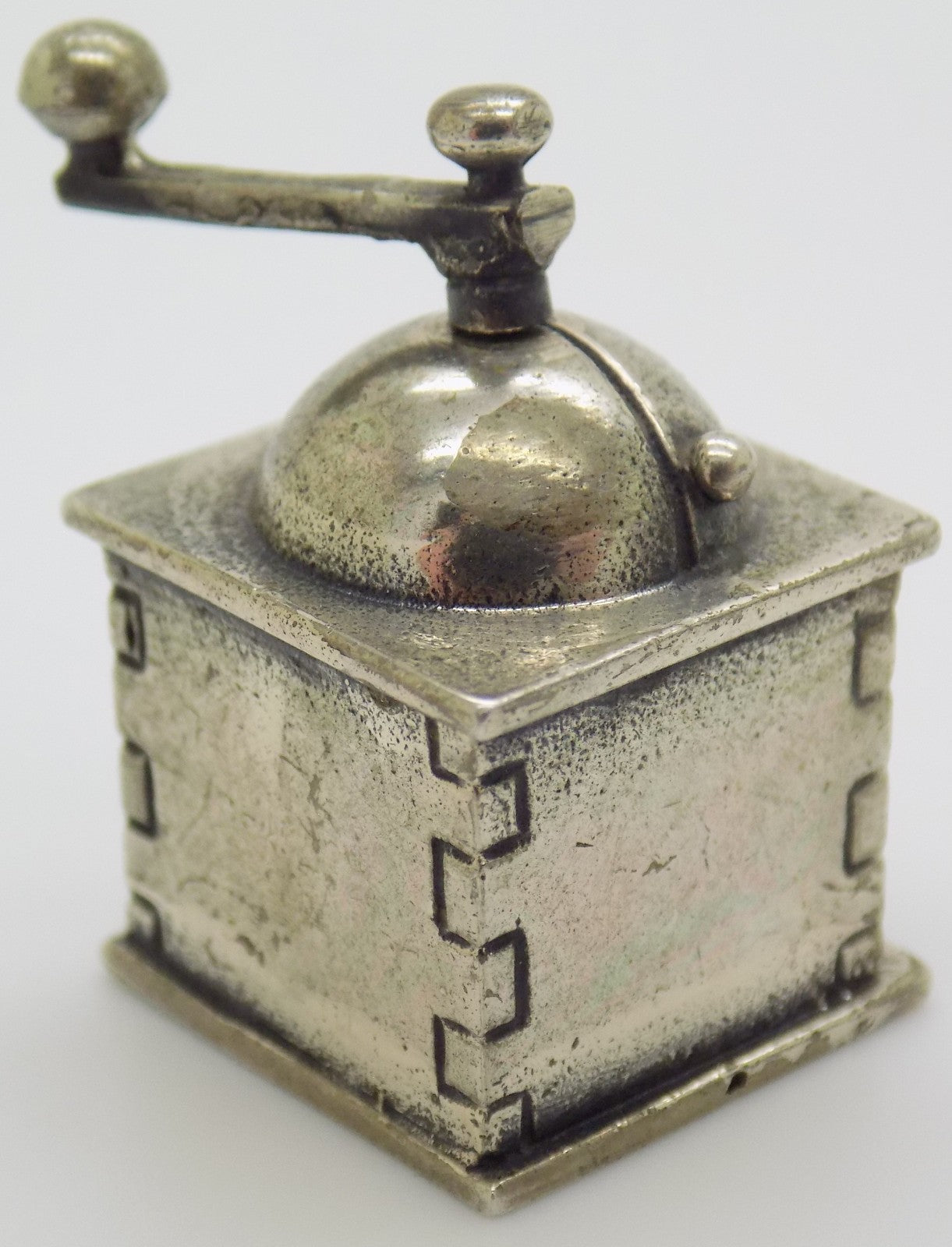 Vintage Italian Handmade Silver Raspini Brand Grinder Dollhouse Miniature Gift